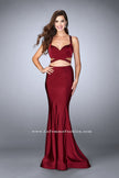 Picture of: Two Piece Jersey Dress with Beaded Strappy Back in Red, Style: 24000, Detail Picture 1