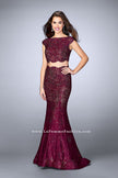 Picture of: Two Piece Lace Dress with Scalloped Edges and Back in Red, Style: 24047, Main Picture