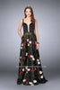 Picture of: Floral A-line Prom Dress With Satin Top and Lace Skirt in Print, Style: 24099, Main Picture