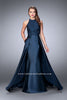 Picture of: High Neck Cape Dress with Mikado Skirt and Lace Top in Blue, Style: 24252, Main Picture