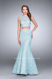 Picture of: Two Piece Lace Prom Dress with Mermaid Skirt in Blue, Style: 24269, Main Picture