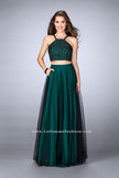 Picture of: Two Piece A-line Dress with Lace Top and Tulle Skirt in Green, Style: 24365, Main Picture