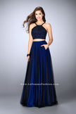 Picture of: Two Piece A-line Dress with Lace Top and Tulle Skirt in Blue, Style: 24365, Detail Picture 2