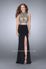 Picture of: Two Piece Prom Dress with Open Back and Cut Outs in Black, Style: 24390, Main Picture