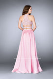 Picture of: A-line Lace Two Piece Dress with Floral Embroidery in Pink, Style: 24407, Back Picture