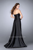 Picture of: Long Cape Dress with a Deep Sweetheart Neckline in Black, Style: 24467, Back Picture