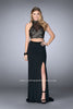 Picture of: Two Piece Prom Dress with Beading and Side Leg Slit in Black, Style: 24494, Main Picture
