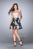 Picture of: Short Strapless Floral Dress with Open Back in Print, Style: 24506, Detail Picture 1