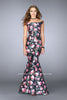 Picture of: Floral Off the Shoulder Mermaid Prom Dress in Print, Style: 24551, Main Picture
