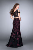Picture of: Two Piece Cold Shoulder Lace Dress with Beading in Red, Style: 24583, Back Picture