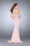 Picture of: Beaded Two Piece Dress with Side Cut Outs in Pink, Style: 24622, Back Picture