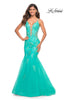 Picture of: Tulle and Lace Mermaid Gown in Aqua in Aqua, Main Picture