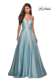 Picture of: Simple A-Line Long Prom Dress with Pockets in Aqua, Style: 27823, Detail Picture 2