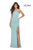 Picture of: High Neckline Prom Dress with Rhinestone Straps in Aqua, Style: 28537, Detail Picture 2