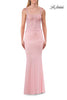 Picture of: Rhinestones Lace Fitted Gown with Scoop Neck and Low Back in Baby Pink, Style: 33721, Detail Picture 19