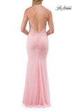 Picture of: Rhinestones Lace Fitted Gown with Scoop Neck and Low Back in Baby Pink, Style: 33721, Detail Picture 20