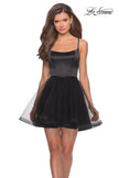 Picture of: Short Tulle Homecoming Dress with Scoop Neck in Black, Style: 28156, Main Picture