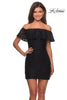 Picture of: Off The Shoulder Form Fitting Lace Party Dress in Black, Style: 28147, Detail Picture 1