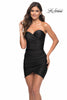 Picture of: Fitted Strapless Dress with Sweetheart Neckline in Black, Detail Picture 1
