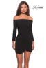 Picture of: Tight Homecoming Dress with Long Sleeves in Black, Style: 28182, Detail Picture 2