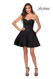 Picture of: Strapless A-line Short Dress with Pleating and Pockets in Black, Style: 29431, Detail Picture 3