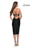 Picture of: Midi Jersey Dress with High Slit and Ruffle Detail in Black, Style 30925, Detail Picture 4