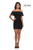 Picture of: Off The Shoulder Form Fitting Lace Party Dress in Black, Style: 28147, Detail Picture 5
