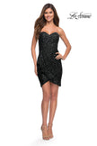Picture of: Sweetheart Strapless Dress with Ruffle Skirt in Black, Style 30932, Detail Picture 6