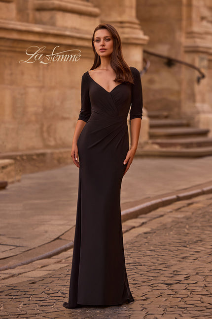 Picture of: 3/4 Sleeve Long Jersey Dress with Sweetheart Neckline, Style: 26955, Main Picture
