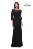Picture of: Chic Black Evening Dress with Illusion Neckline and Sleeves in Black, Style: 30230, Main Picture