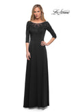 Picture of: Jersey Mother of the Bride Gown with Lace Neckline, Style: 29227, Detail Picture 3