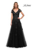 Picture of: Tulle A Line Gown with Lace Applique and V Neck, Style: 29380, Detail Picture 3