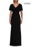 Picture of: Flutter Sleeve Rhinestone Embellished Evening Dress in Black, Style: 32495, Detail Picture 3