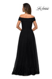 Picture of: Tulle Off the Shoudler A-line Dress with Rhinestones, Style: 28051, Detail Picture 4