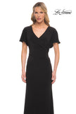 Picture of: Chic Jersey Dress with V Neck and Loose Sleeves in Black, Style: 29997, Detail Picture 4