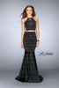 Picture of: Long Beaded Two Piece Mermaid Prom Dress in Black, Style: 24810, Main Picture