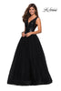 Picture of: sequin Bust A Line Prom Gown with Pockets in Black, Style: 27336, Main Picture