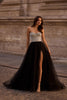Picture of: Unique Rhinestone Top with Tulle Skirt Prom Dress in Black , Style 32704, Main Picture