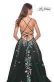 Picture of: Gorgeous Sequin Floral Lace Applique A-Line Tulle Prom Dress in Black, Style: 32023, Detail Picture 9