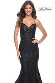 Picture of: Mermaid Prom Dress with Sequin Beaded Applique in Black, Style: 32033, Detail Picture 9