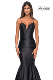 Picture of: Satin Mermaid Prom Gown with Corset Top in Black, Style: 32269, Detail Picture 9