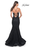 Picture of: Mermaid Prom Dress with Sequin Beaded Applique in Black, Style: 32033, Detail Picture 10