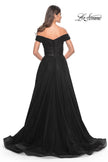 Picture of: A-Line Tulle Prom Dress with Off the Shoulder Top in Black, Style: 30498, Detail Picture 11