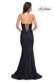 Picture of: Simple Jersey Mermaid Prom Dress with Sweetheart Neckline in Black , Style 32872, Detail Picture 12