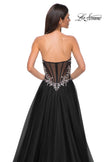 Picture of: A-line Tulle Prom Dress with Stunning Floral Beaded Design in Black , Style 32862, Detail Picture 15