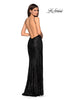 Picture of: Sparkling Fully sequin Prom Gown with Exposed Back in Black, Style: 27585, Back Picture