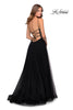 Picture of: Long Tulle Prom Dress with Beaded Bodice in Black, Style: 28535, Back Picture