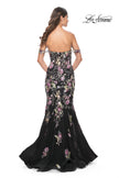 Picture of: Mermaid Prom Dress with Off the Shoulder Sleeve and Unique Sequin Lace in Black, Style: 32087, Back Picture