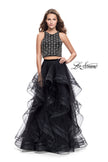 Picture of: Two Piece Ball Gown with Tulle Skirt and Beading in Black, Style: 26233, Detail Picture 1
