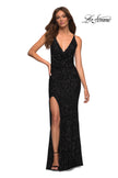 Picture of: Sequin Long Dress in Chic Design with Low Back in Black, Style: 30376, Detail Picture 1